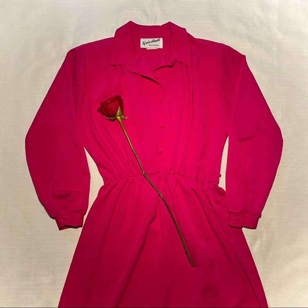 Vintage Pink Kevin Stuart Petite Collared Dress